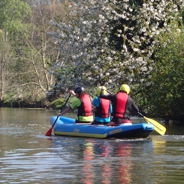 paddeln auf der erft